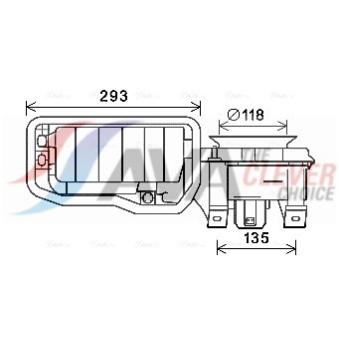 Moteur électrique, pulseur d'air habitacle AVA QUALITY COOLING RT8596
