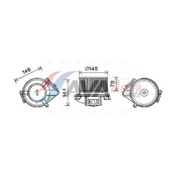 Moteur électrique, pulseur d'air habitacle AVA QUALITY COOLING RT8621