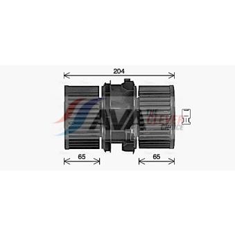 Moteur électrique, pulseur d'air habitacle AVA QUALITY COOLING RT8666