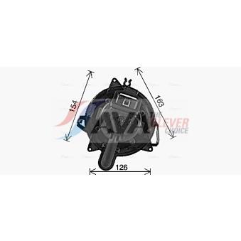 Moteur électrique, pulseur d'air habitacle AVA QUALITY COOLING RT8676