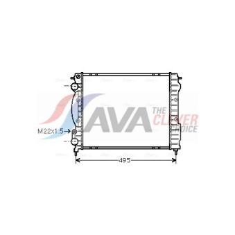 Radiateur, refroidissement du moteur AVA QUALITY COOLING RTA2129