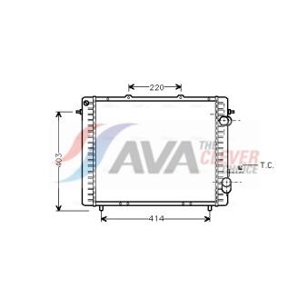 Radiateur, refroidissement du moteur AVA QUALITY COOLING RTA2159