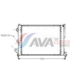 Radiateur, refroidissement du moteur AVA QUALITY COOLING RTA2165