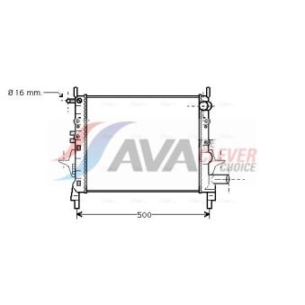 Radiateur, refroidissement du moteur AVA QUALITY COOLING RTA2217