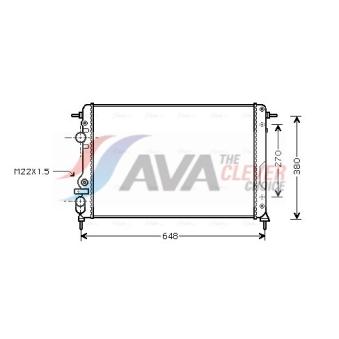 Radiateur, refroidissement du moteur AVA QUALITY COOLING OEM 7700429769