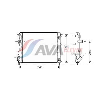 Radiateur, refroidissement du moteur AVA QUALITY COOLING RTA2270