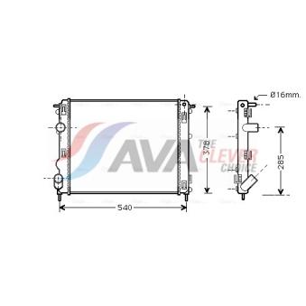 Radiateur, refroidissement du moteur AVA QUALITY COOLING OEM 7711135151