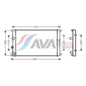Radiateur, refroidissement du moteur AVA QUALITY COOLING OEM 2140000QAM