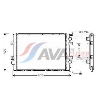 Radiateur, refroidissement du moteur AVA QUALITY COOLING OEM 5010435102
