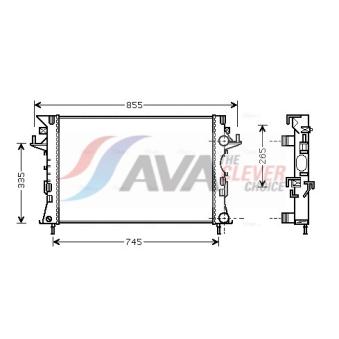 Radiateur, refroidissement du moteur AVA QUALITY COOLING RTA2300