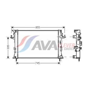 Radiateur, refroidissement du moteur AVA QUALITY COOLING RTA2438