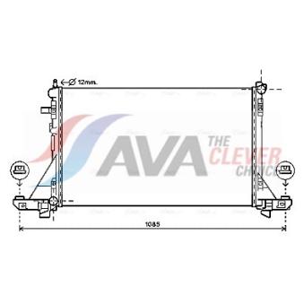 Radiateur, refroidissement du moteur AVA QUALITY COOLING RTA2560 pour RENAULT MASTER 2.3 DCI - 146cv