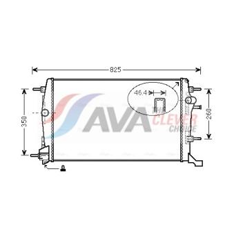 Radiateur, refroidissement du moteur AVA QUALITY COOLING OEM 214101448R