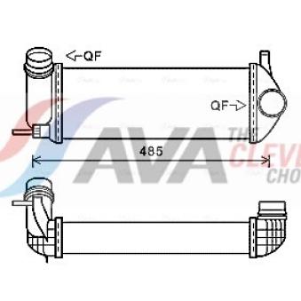 Intercooler, échangeur AVA QUALITY COOLING OEM A4150900114