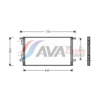 Condenseur, climatisation AVA QUALITY COOLING OEM 7701045346