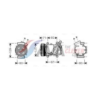 Compresseur, climatisation AVA QUALITY COOLING OEM 92600az74a