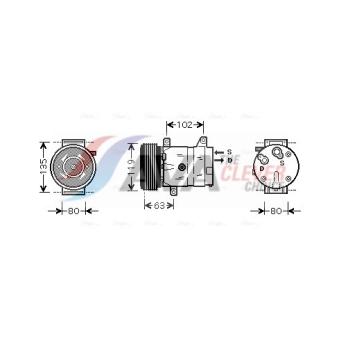 Compresseur, climatisation AVA QUALITY COOLING RTAK440