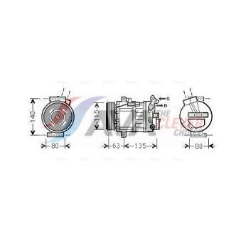 Compresseur, climatisation AVA QUALITY COOLING RTAK485