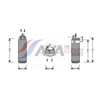 Filtre déshydratant, climatisation AVA QUALITY COOLING OEM 7700423936 Filtre déshydratant, climatisation AVA QUALITY COOLING OEM 7700423936