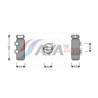 Filtre déshydratant, climatisation AVA QUALITY COOLING RTD287 Filtre déshydratant, climatisation AVA QUALITY COOLING RTD287