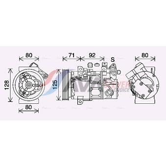 Compresseur, climatisation AVA QUALITY COOLING OEM 926004990R