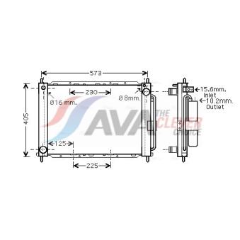 Ensemble condenseur et radiateur AVA QUALITY COOLING RTM405