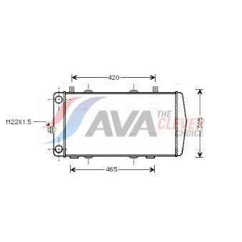 Radiateur, refroidissement du moteur AVA QUALITY COOLING OEM 6U0121253