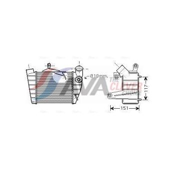 Intercooler, échangeur AVA QUALITY COOLING OEM 6Q0145804E