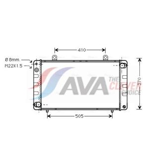 Radiateur, refroidissement du moteur AVA QUALITY COOLING OEM 7541055