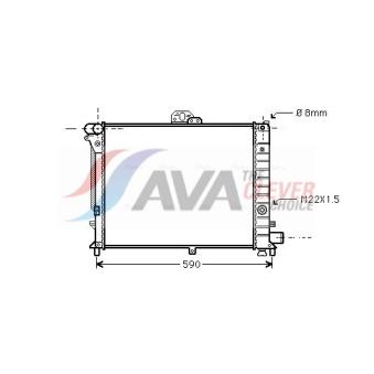 Radiateur, refroidissement du moteur AVA QUALITY COOLING SB2005