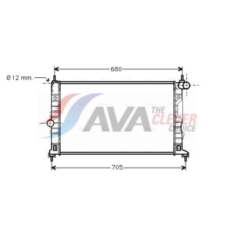 Radiateur, refroidissement du moteur AVA QUALITY COOLING SB2055