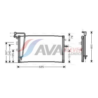 Condenseur, climatisation AVA QUALITY COOLING SB5039