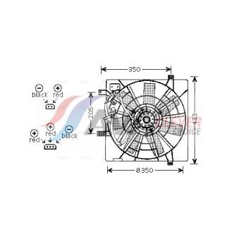 Ventilateur, refroidissement du moteur AVA QUALITY COOLING OEM 4360962 Ventilateur, refroidissement du moteur AVA QUALITY COOLING OEM 4360962
