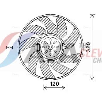 Ventilateur, refroidissement du moteur AVA QUALITY COOLING SB7504