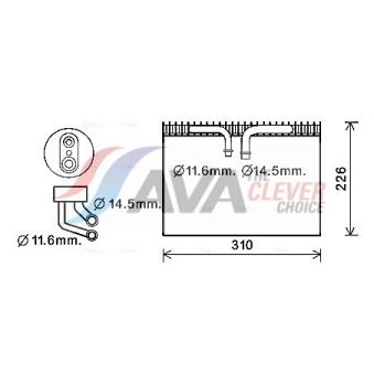 Evaporateur climatisation AVA QUALITY COOLING OEM 400111308 Evaporateur climatisation AVA QUALITY COOLING OEM 400111308