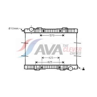 Radiateur, refroidissement du moteur AVA QUALITY COOLING OEM 808055