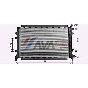 Radiateur, refroidissement du moteur AVA QUALITY COOLING OEM 1K0121251CM