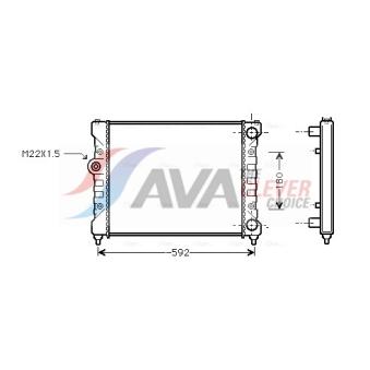 Radiateur, refroidissement du moteur AVA QUALITY COOLING OEM 6K0121253H Radiateur, refroidissement du moteur AVA QUALITY COOLING OEM 6K0121253H