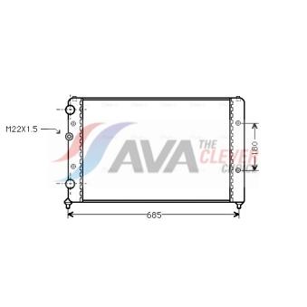 Radiateur, refroidissement du moteur AVA QUALITY COOLING OEM 6K0121253L