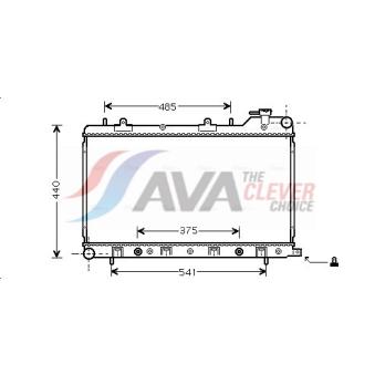 Radiateur, refroidissement du moteur AVA QUALITY COOLING SU2049