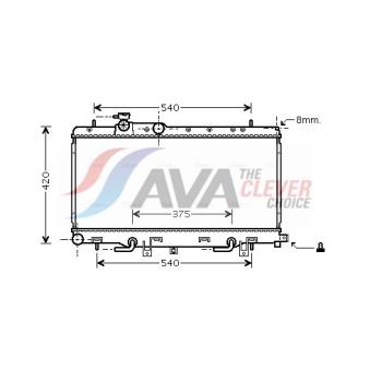 Radiateur, refroidissement du moteur AVA QUALITY COOLING OEM 45111FE020