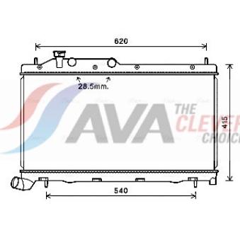 Radiateur, refroidissement du moteur AVA QUALITY COOLING SU2105