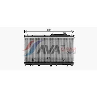 Radiateur, refroidissement du moteur AVA QUALITY COOLING SU2110