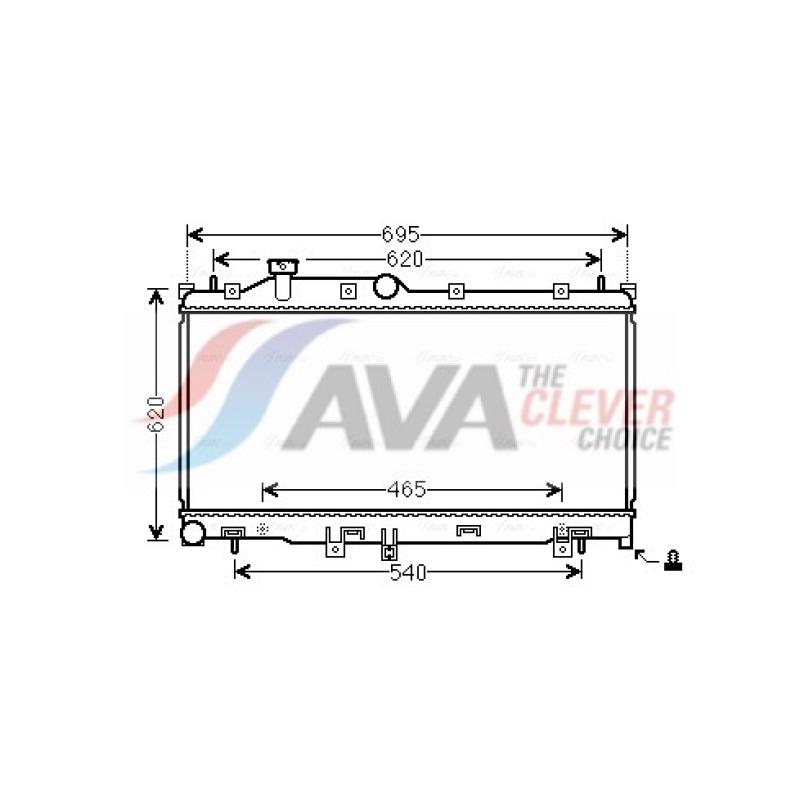Radiateur, refroidissement du moteur AVA QUALITY COOLING SU2110 - Visuel 1