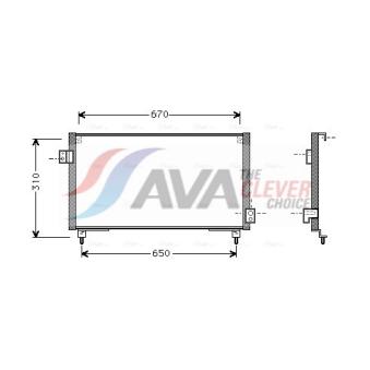 Condenseur, climatisation AVA QUALITY COOLING OEM 73210fa100