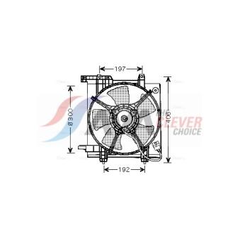 Ventilateur, refroidissement du moteur AVA QUALITY COOLING [SU7503]
