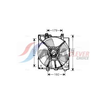 Ventilateur, refroidissement du moteur AVA QUALITY COOLING [SU7506]