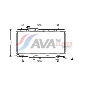 Radiateur, refroidissement du moteur AVA QUALITY COOLING SUA2052