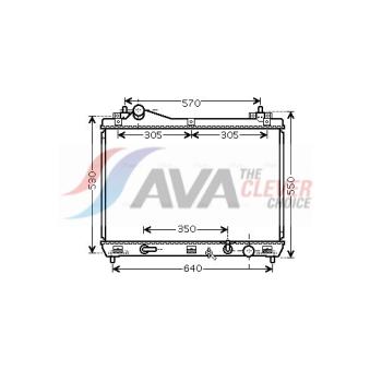 Radiateur, refroidissement du moteur AVA QUALITY COOLING SZ2102