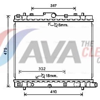 Radiateur, refroidissement du moteur AVA QUALITY COOLING SZ2136